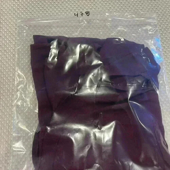 NWT LushTop Womens S burgundy Purple Roll Tab Sleeve Pullover Blouse - Picture 8 of 8